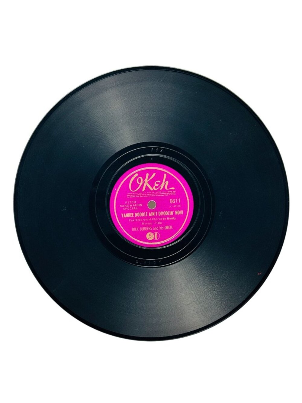 Dick Jurgens Yankee Doodle Aint Doodlin Now 10in Shellac 78 RPM Okeh 6611 VG+